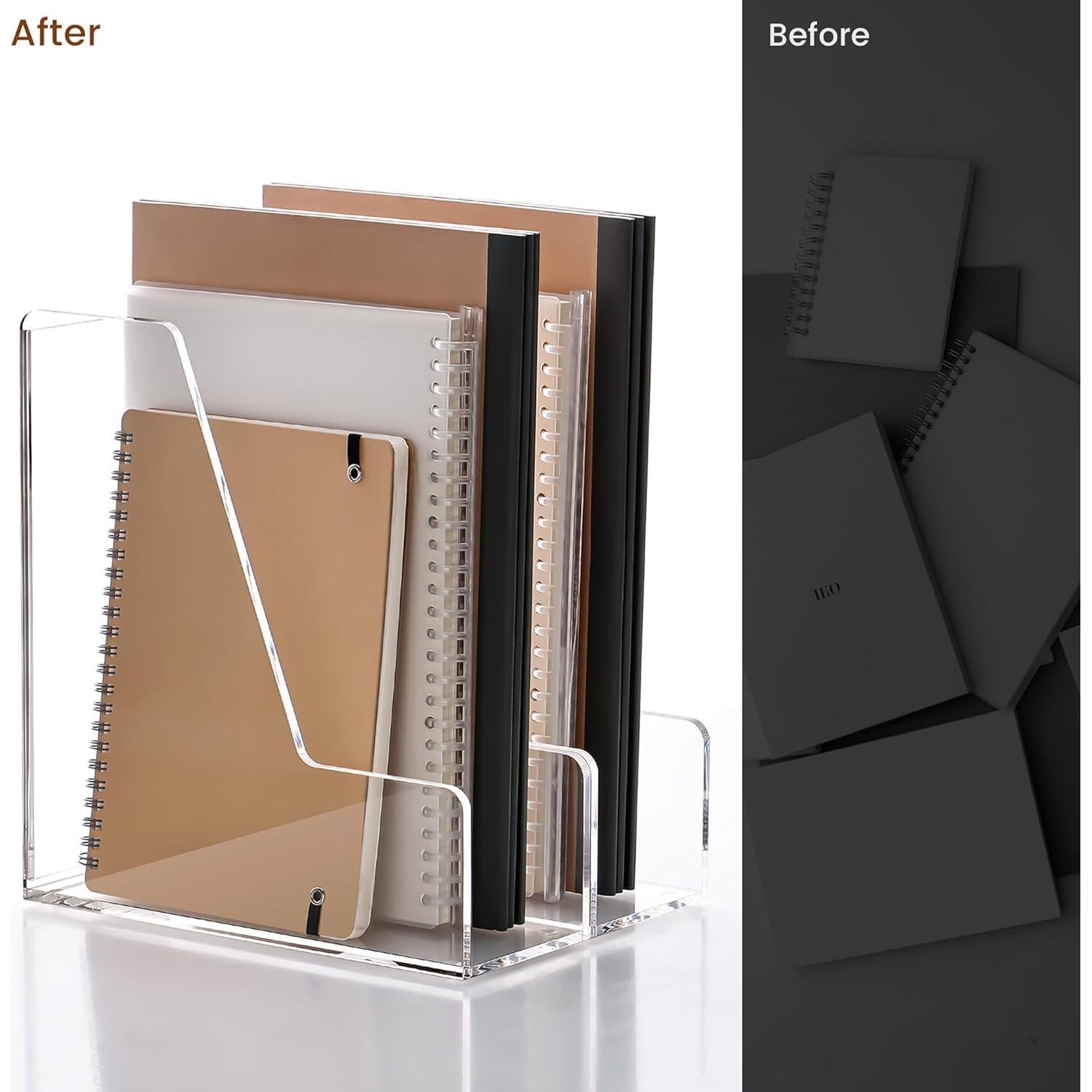 Soporte de Revistas Acrílico YUXUN 2 Paquete A4 Transparente