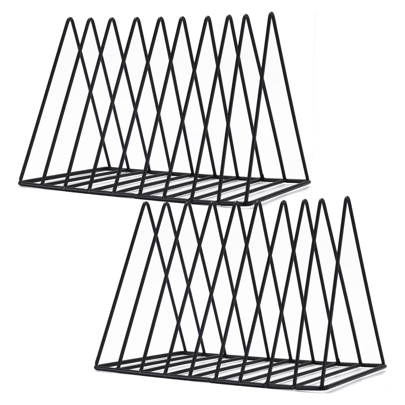 Sooyee Organizador de Revistas Triangular 9 Compartimentos Negro