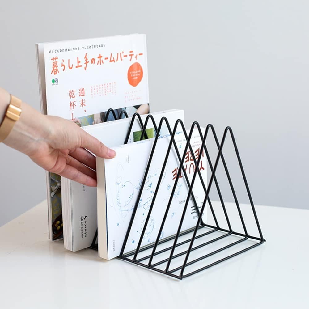 Sooyee Organizador de Revistas Triangular 9 Compartimentos Negro