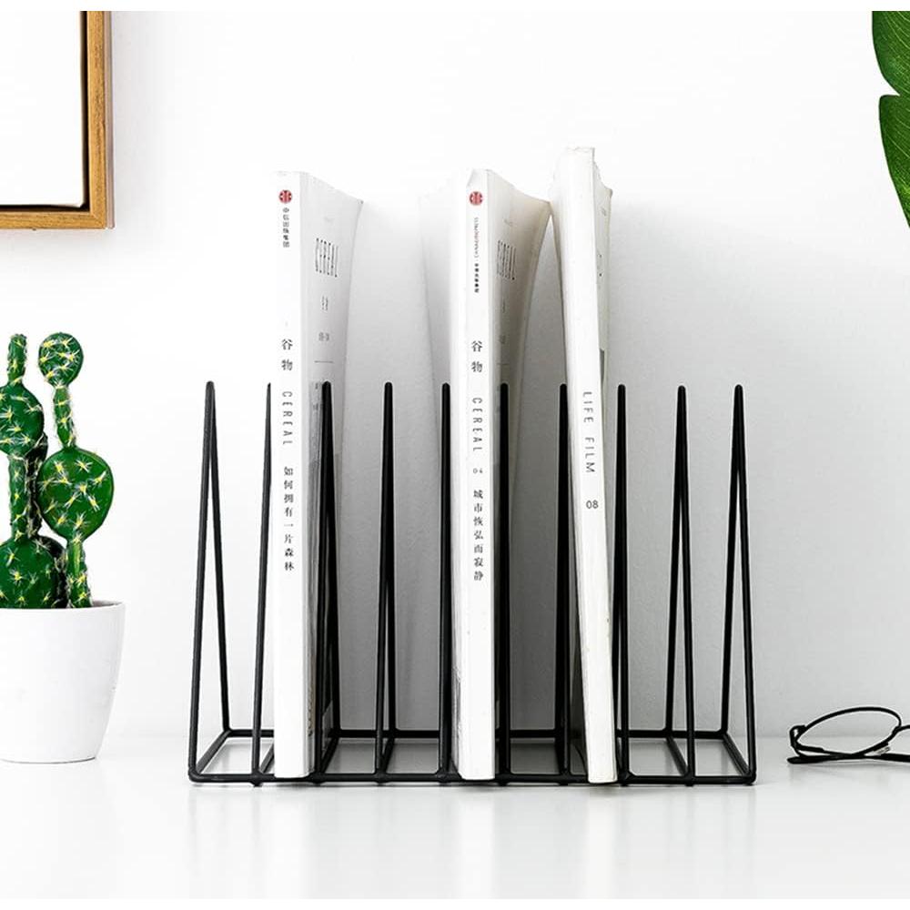 Sooyee Organizador de Revistas Triangular 9 Compartimentos Negro