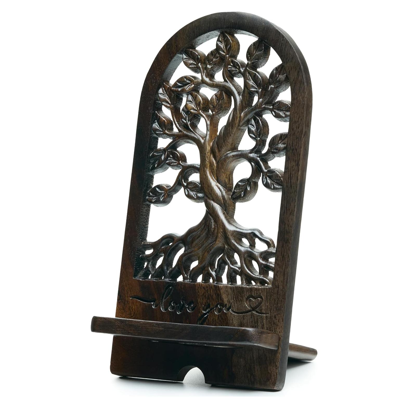 Soporte para teléfono de madera Handicraftviet Árbol de la Vida