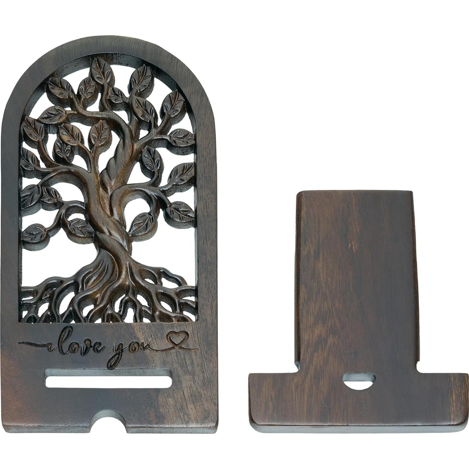 Soporte para teléfono de madera Handicraftviet Árbol de la Vida