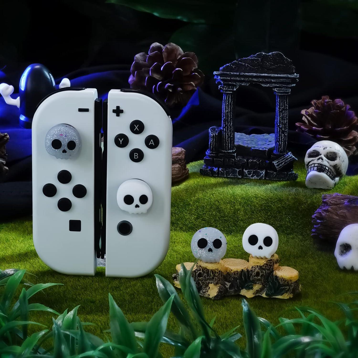 Tapas de agarre para pulgar JINGDU Calavera para Switch Joy-Con