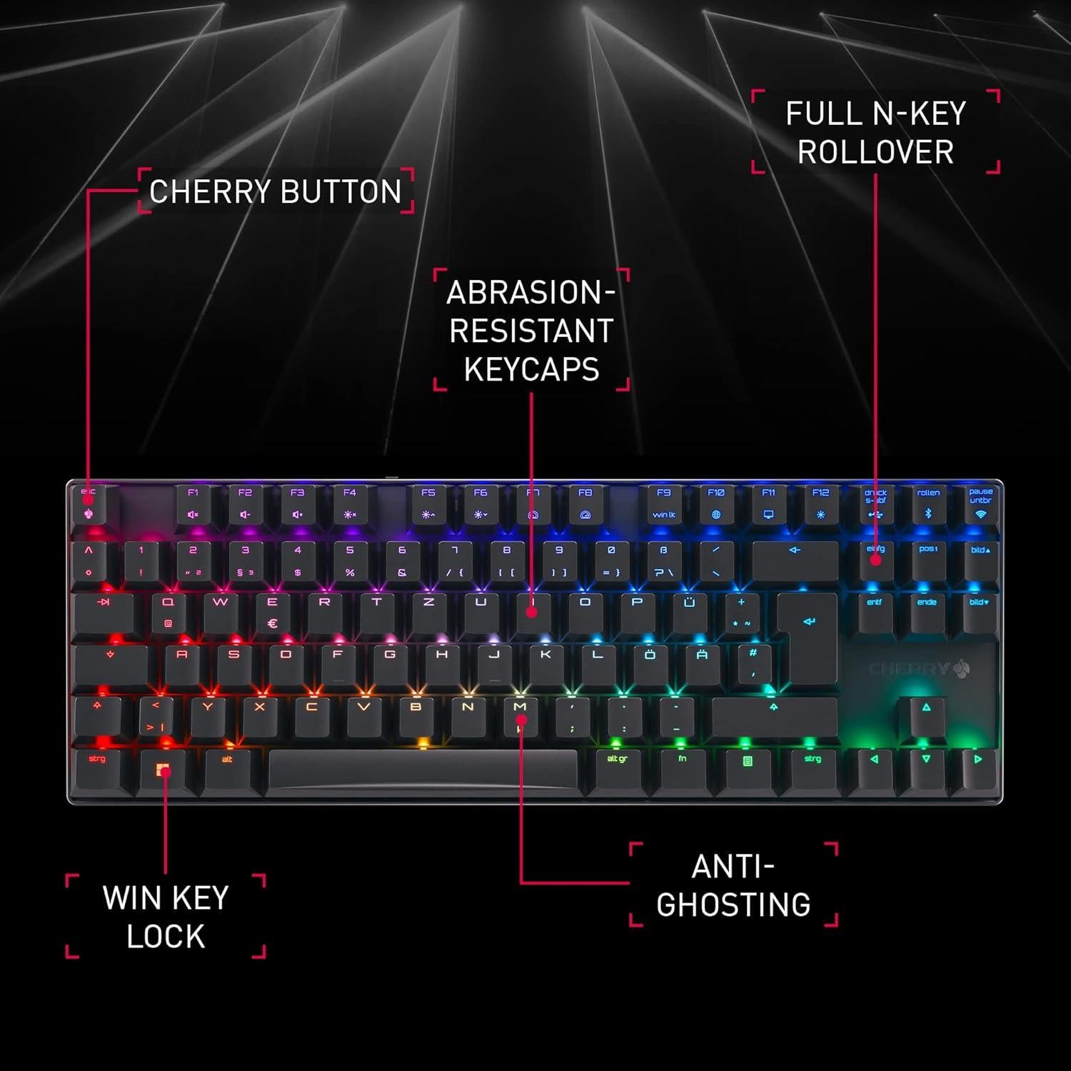 Teclado Gaming Inalámbrico CHERRY MX 8.2 TKL RGB Marrón
