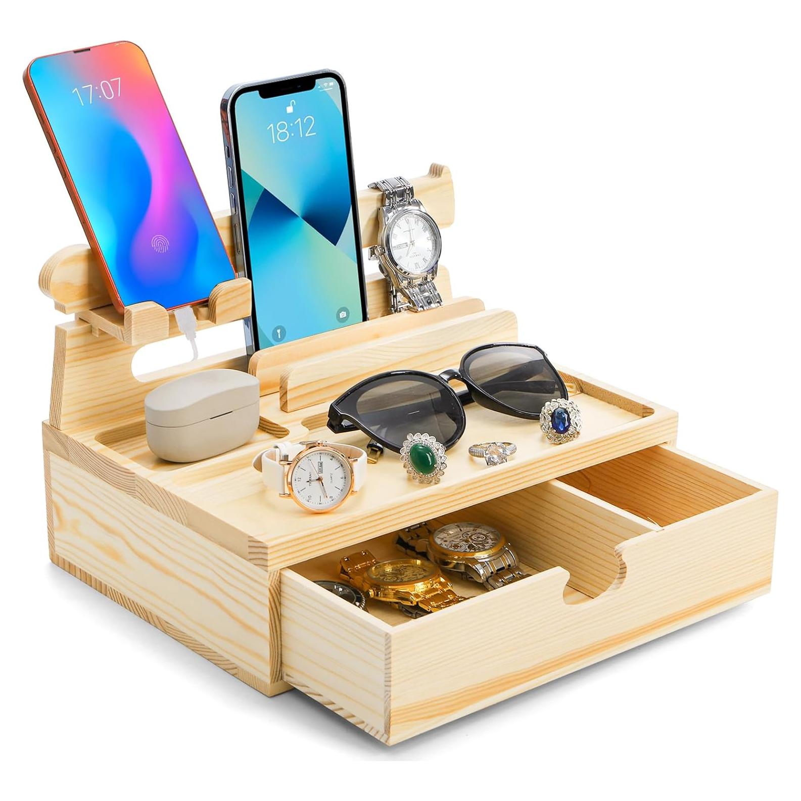 Estación de Acoplamiento de Madera Yopay para Teléfonos y Accesorios