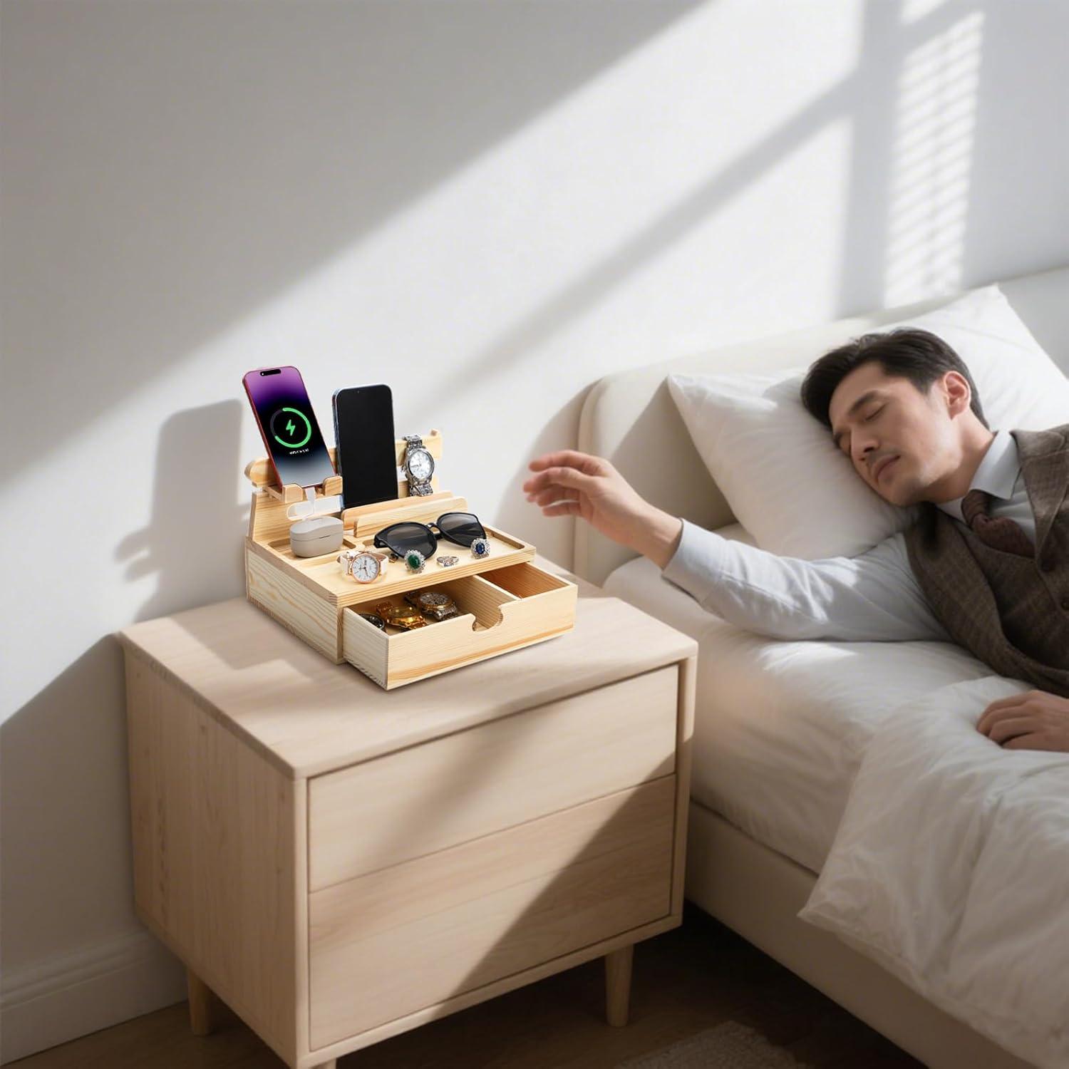 Estación de Acoplamiento de Madera Yopay para Teléfonos y Accesorios