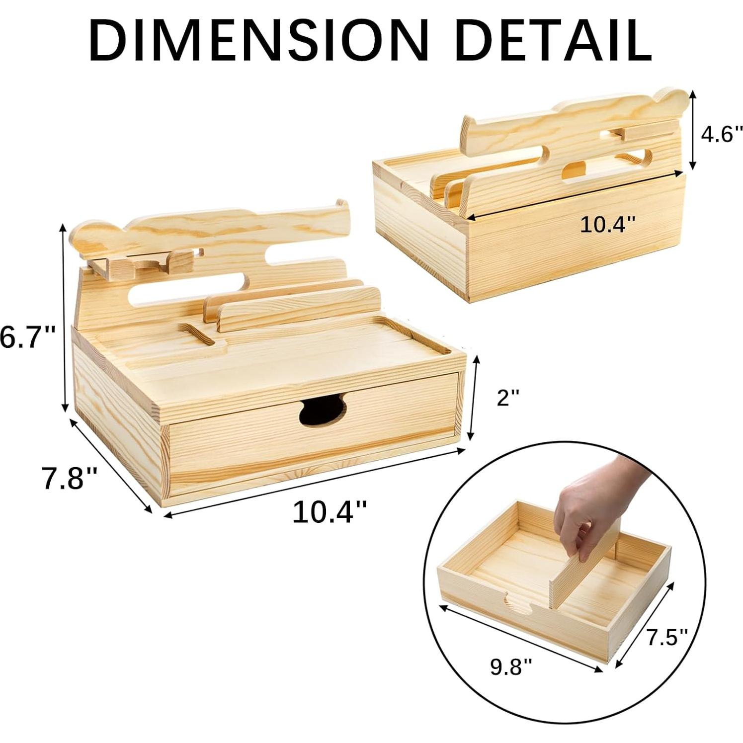 Estación de Acoplamiento de Madera Yopay para Teléfonos y Accesorios
