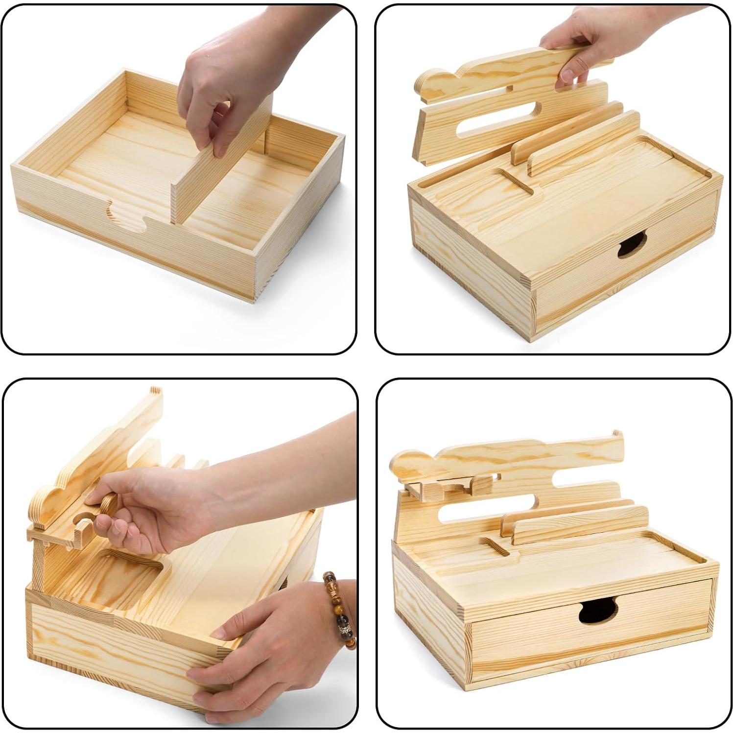 Estación de Acoplamiento de Madera Yopay para Teléfonos y Accesorios