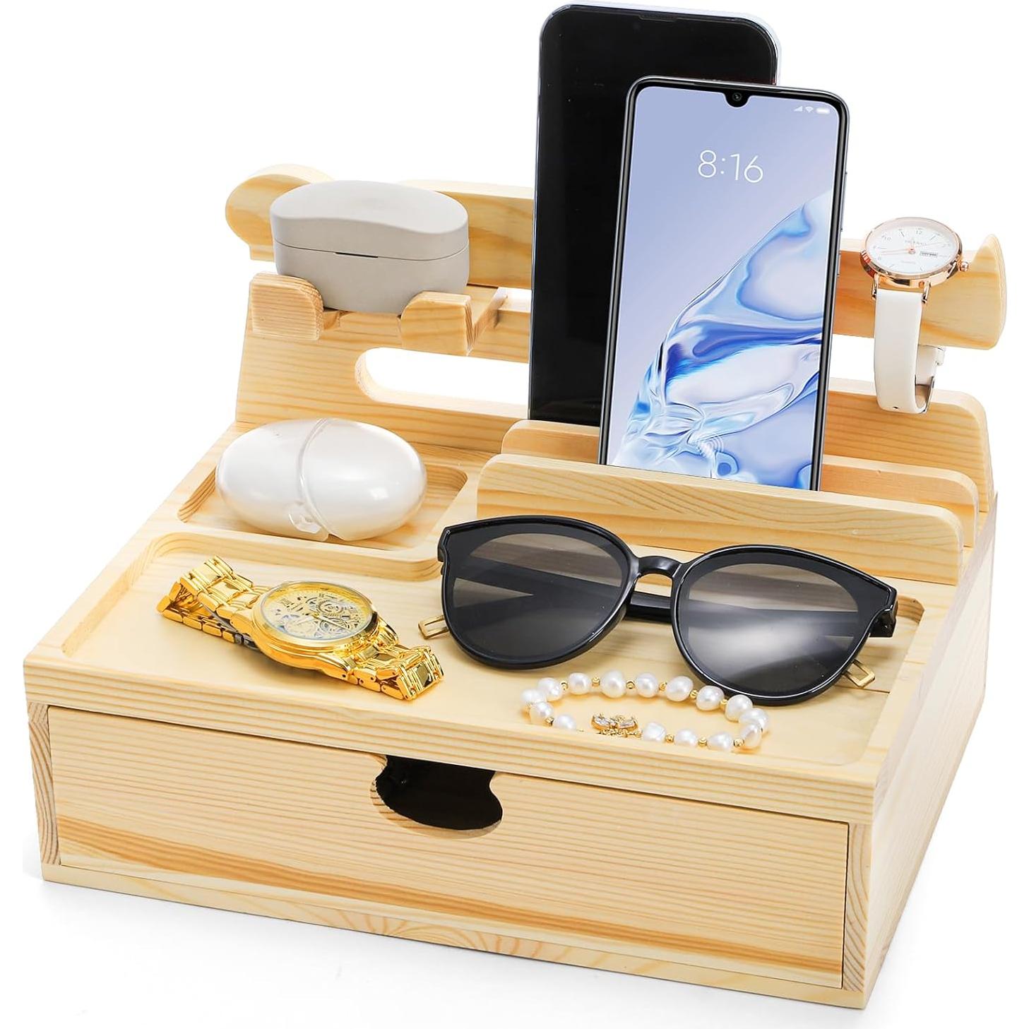 Estación de Acoplamiento de Madera Yopay para Teléfonos y Accesorios