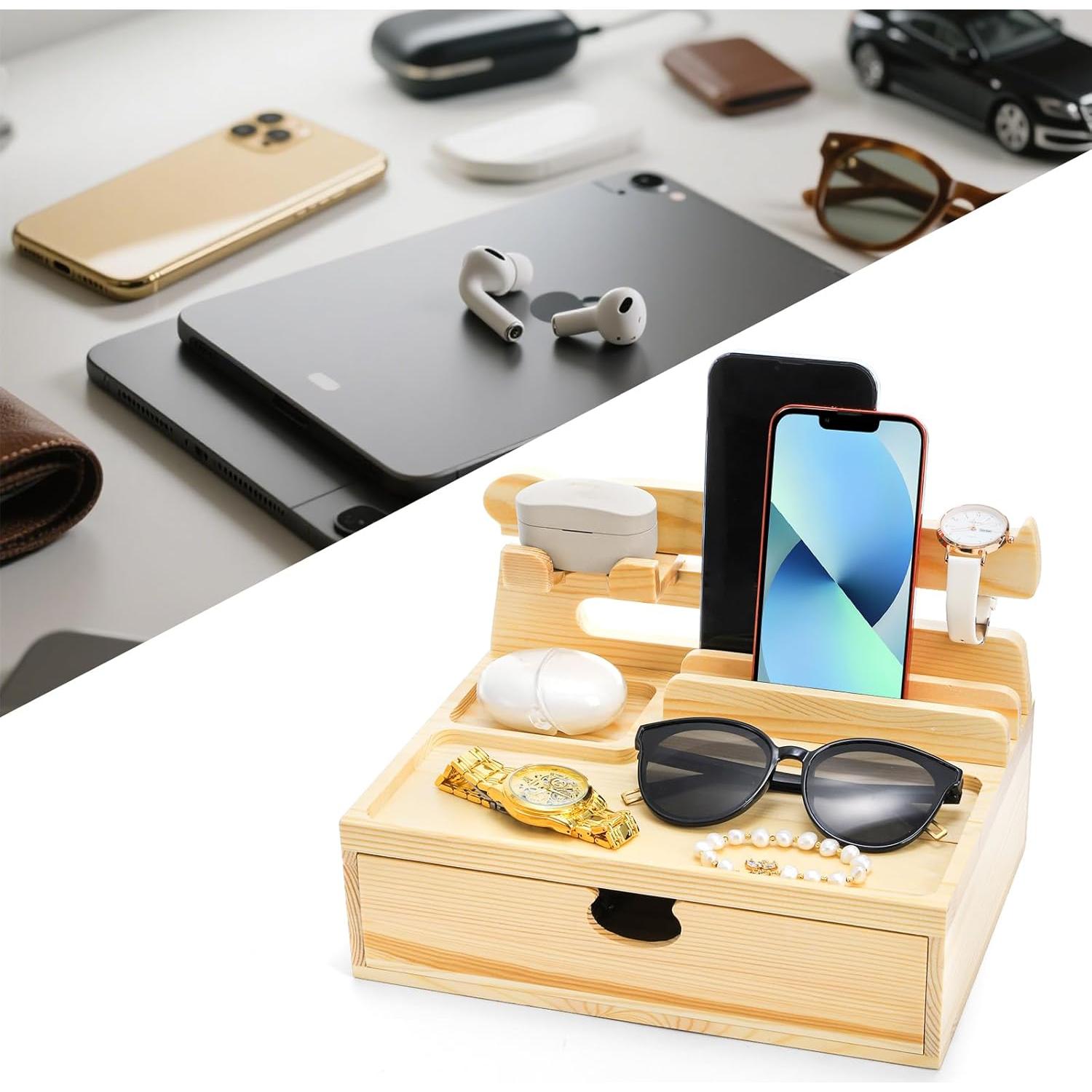 Estación de Acoplamiento de Madera Yopay para Teléfonos y Accesorios