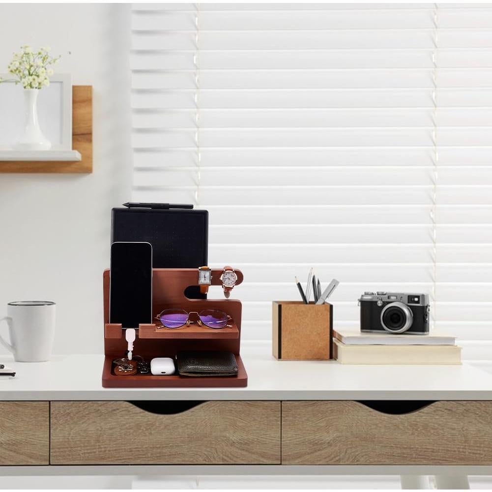 Soporte Móvil de Madera UNICRAFTALE 25.9x18.6x18cm Organizador