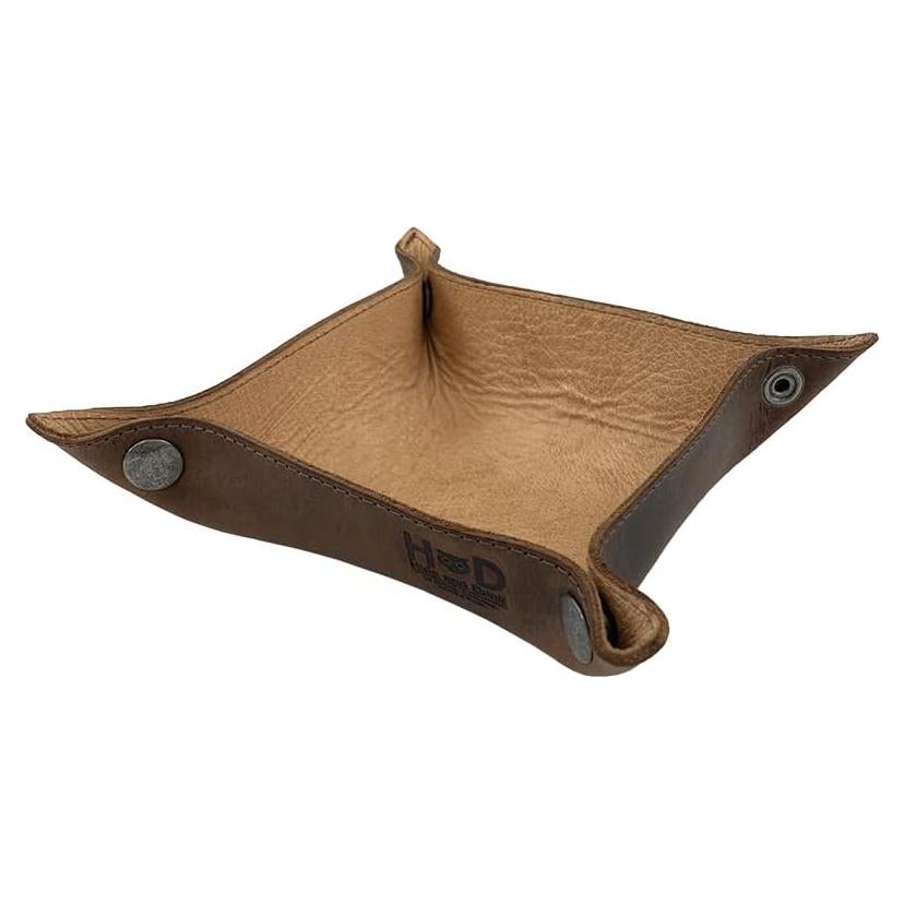 Bandeja de Almacenamiento de Cuero Hide & Drink - Marrón Bourbon