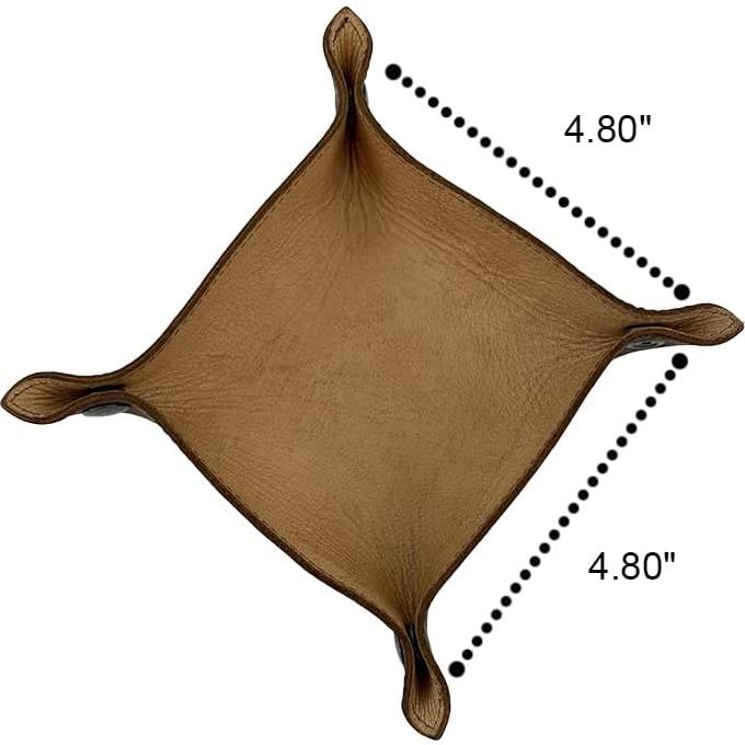 Bandeja de Almacenamiento de Cuero Hide & Drink - Marrón Bourbon