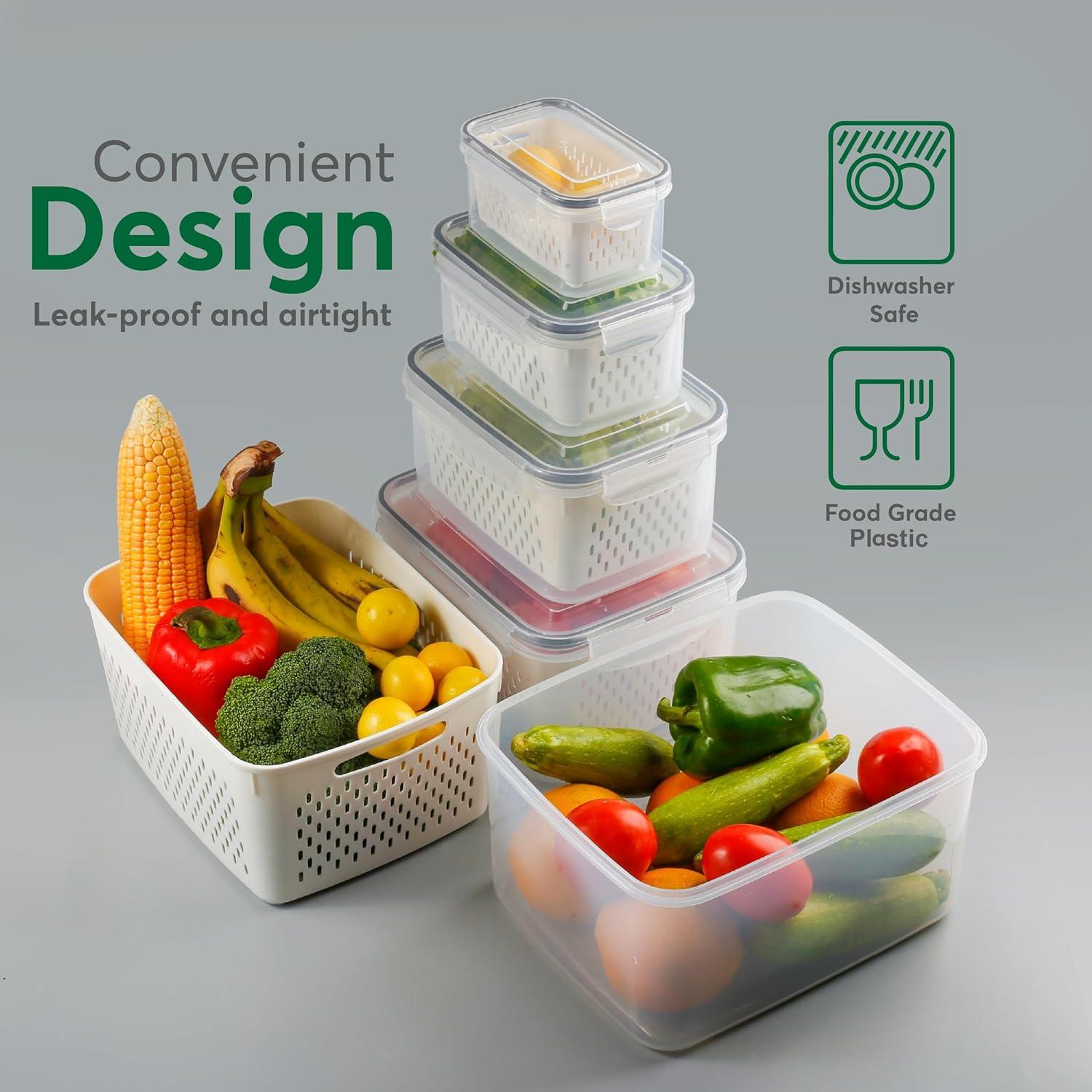 Set de 5 Contenedores de Almacenamiento BreezyHome 1.48kg