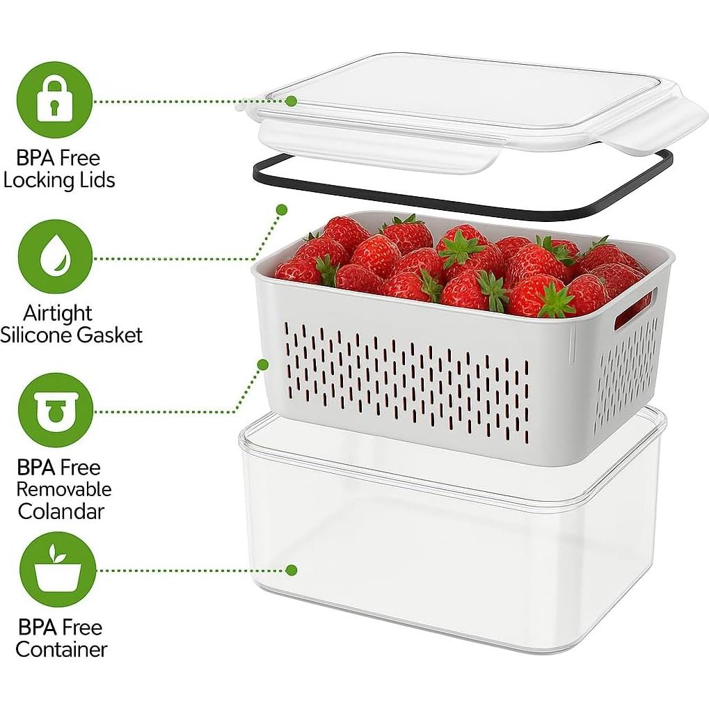 Set de 5 Contenedores de Almacenamiento BreezyHome 1.48kg