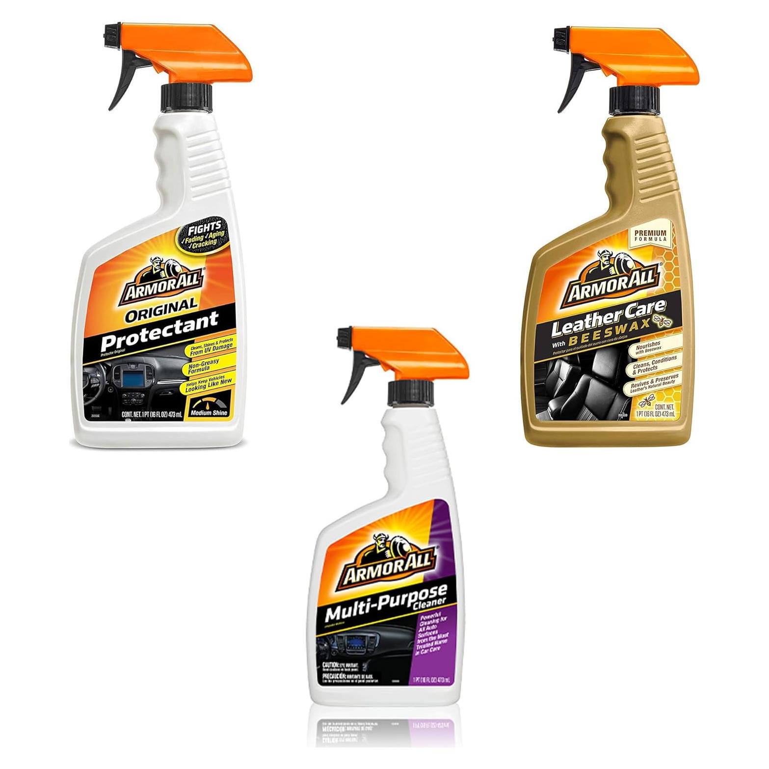 Kit Limpiador de Autos Armor All: Spray 473 ml + Cera de Abejas
