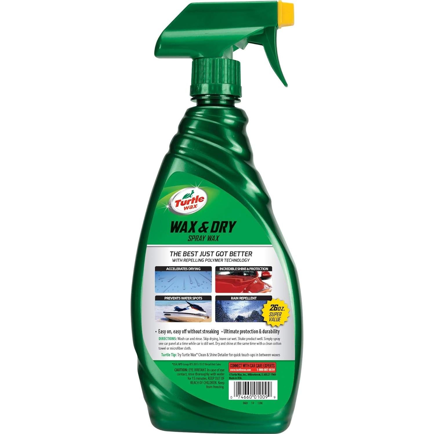 Cera en Spray Turtle Wax 354ml - Brillo de Carnauba - Fácil Aplicación