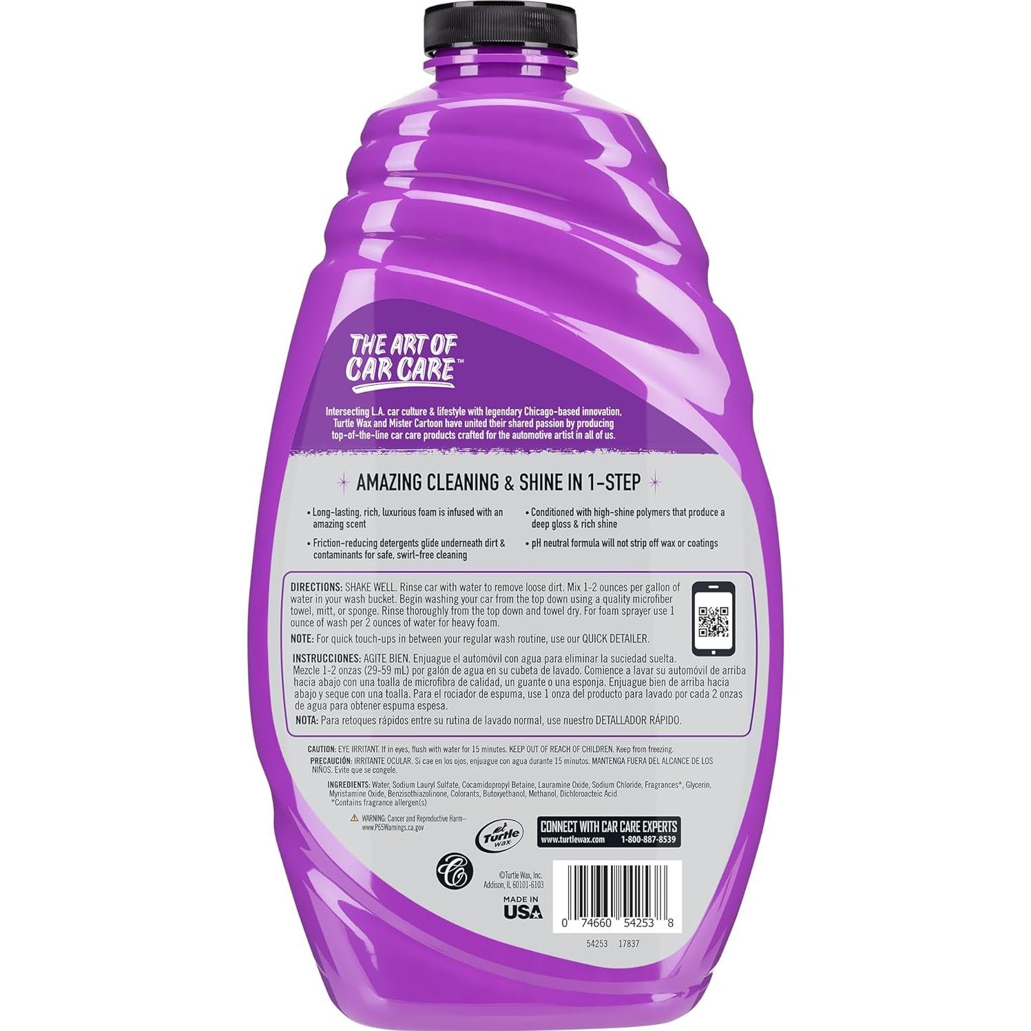 Lavado y Cera Espumosa Turtle Wax 54253 1.5L pH Neutro