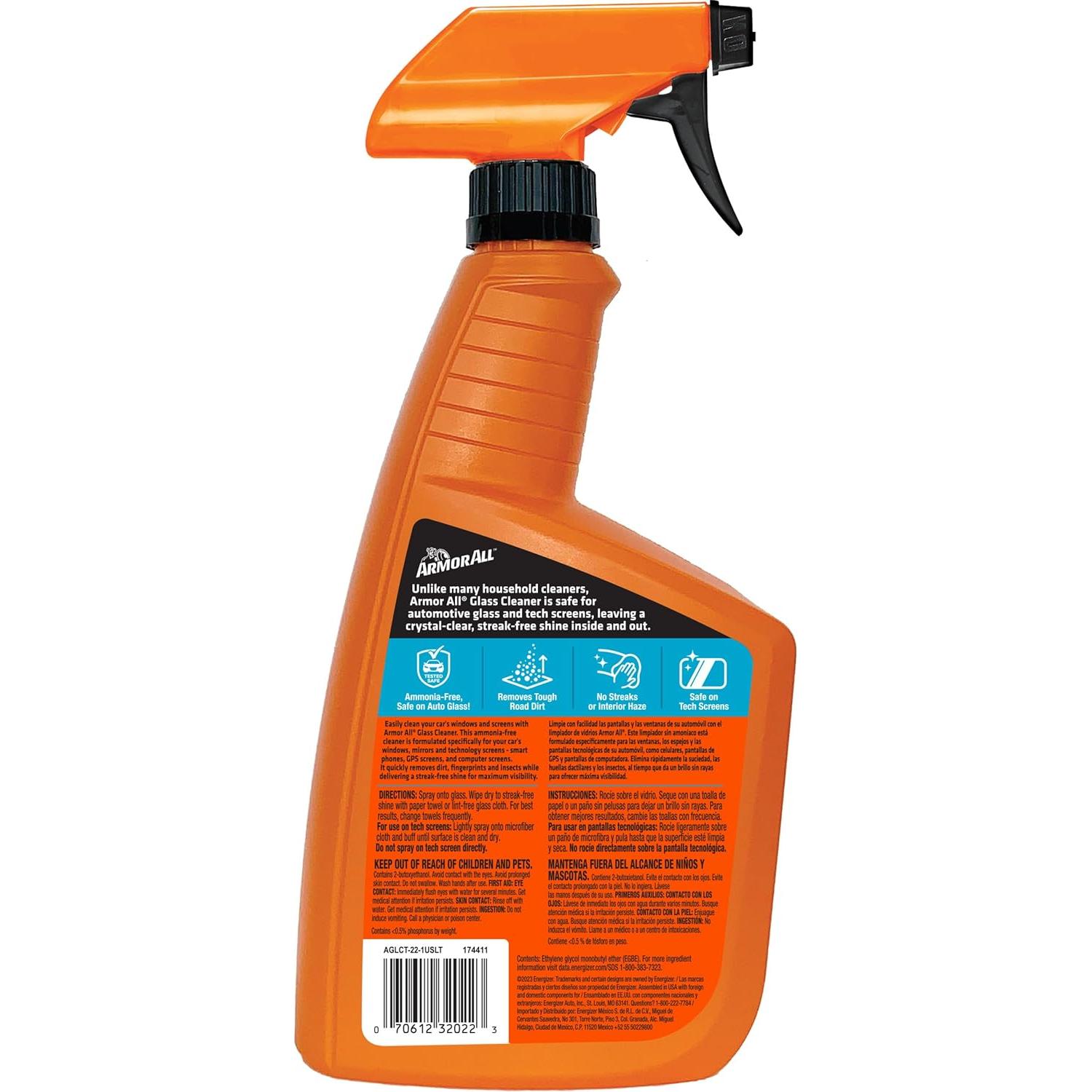 Limpiador de Cristales Automotriz Armor All 650 ml Sin Amoníaco