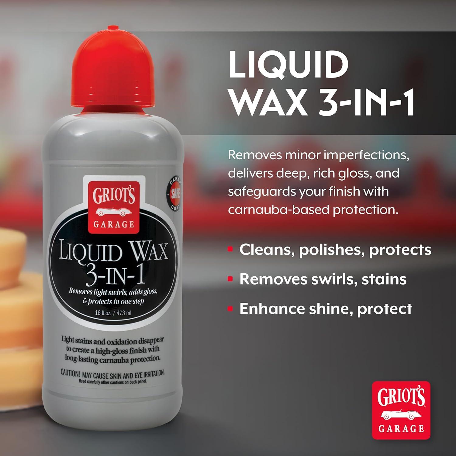 Cera Líquida 3-en-1 Griot's Garage 454g - Pulido y Protección
