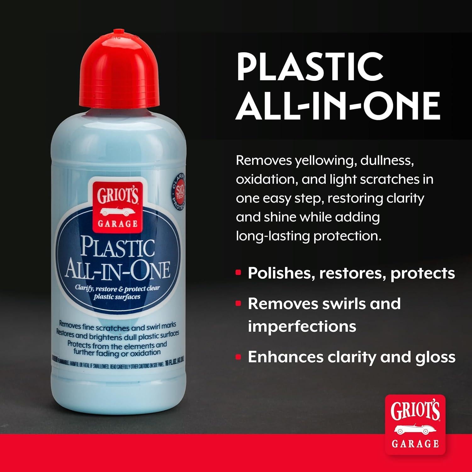 Restaurador de Plástico Griot's Garage 16oz, Pulir y Proteger