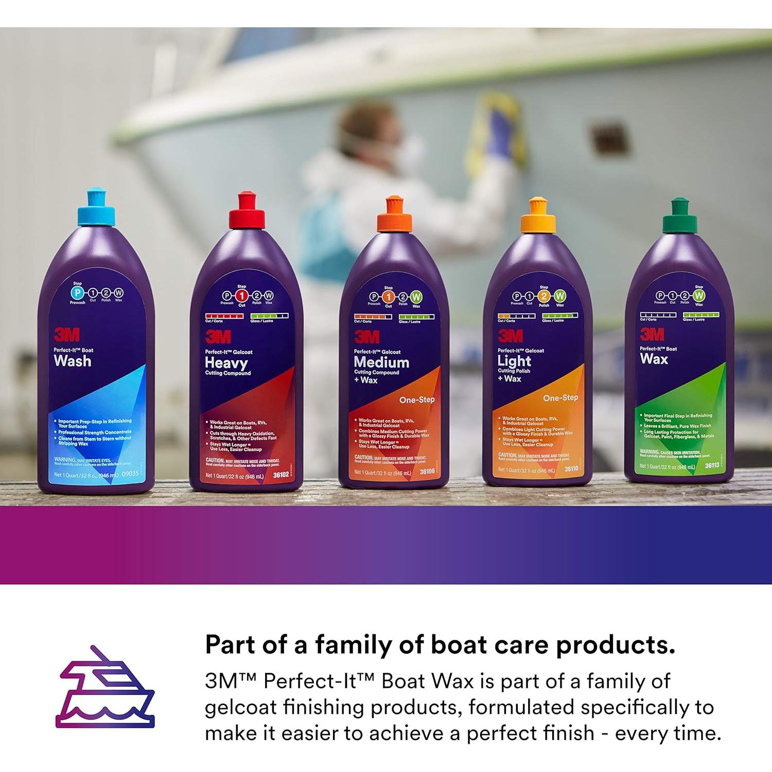 Cera para Barcos 3M Perfect-It 36113, 0.91 kg, Brillo y Protección