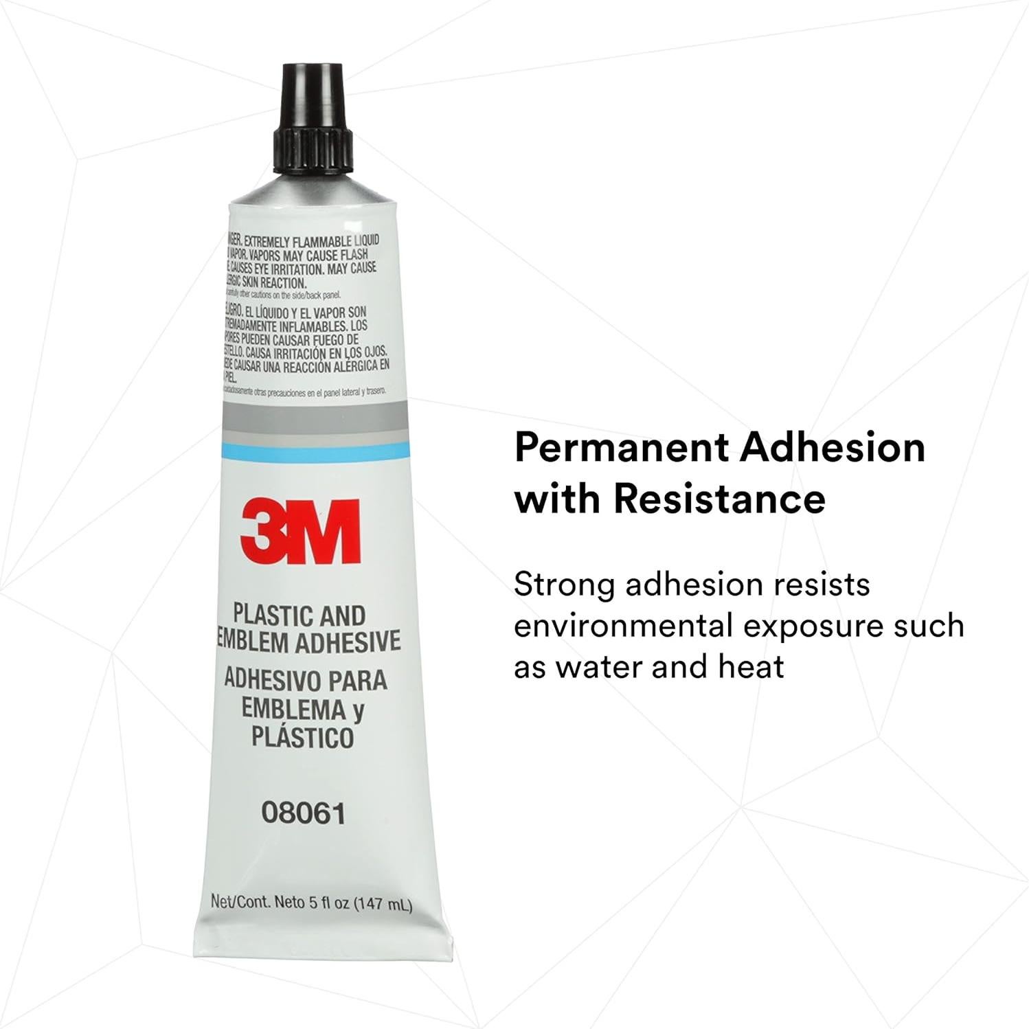 Adhesivo de Plástico 3M 08061, Tubo 141.75 g, Rápido Secado