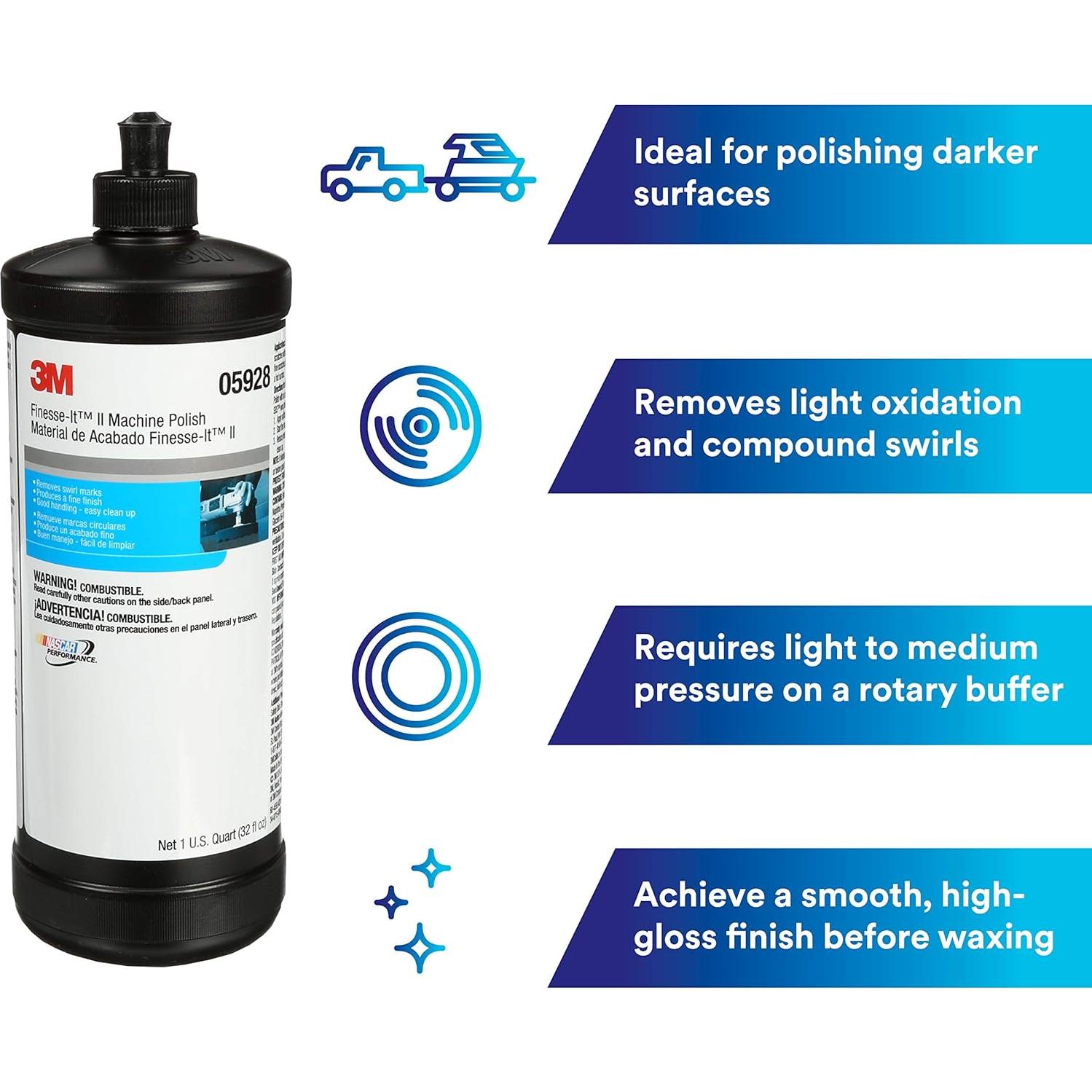 Pulidor de Máquina 3M Finesse-it II 946 mL para Automóviles