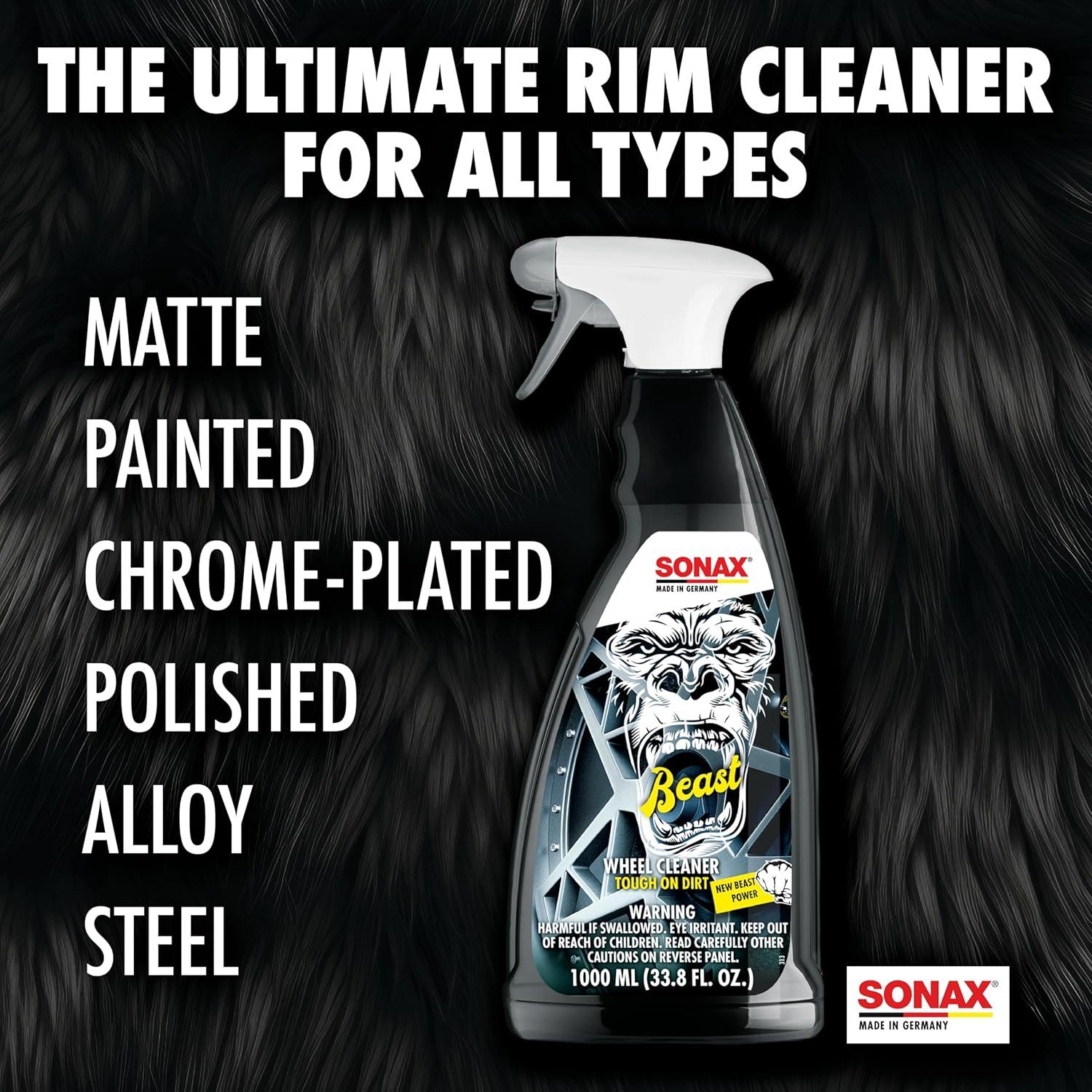 Limpiador de Ruedas SONAX Beast 1L | Cambia de Color | Sin Ácido