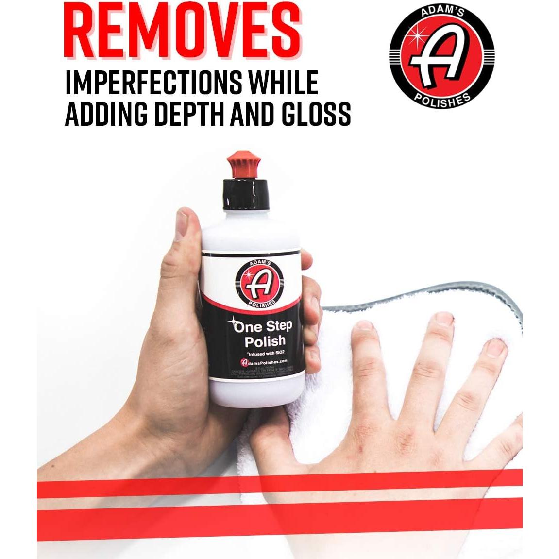 Pulidor de un paso Adam 340g - Seguro para pintura y laca