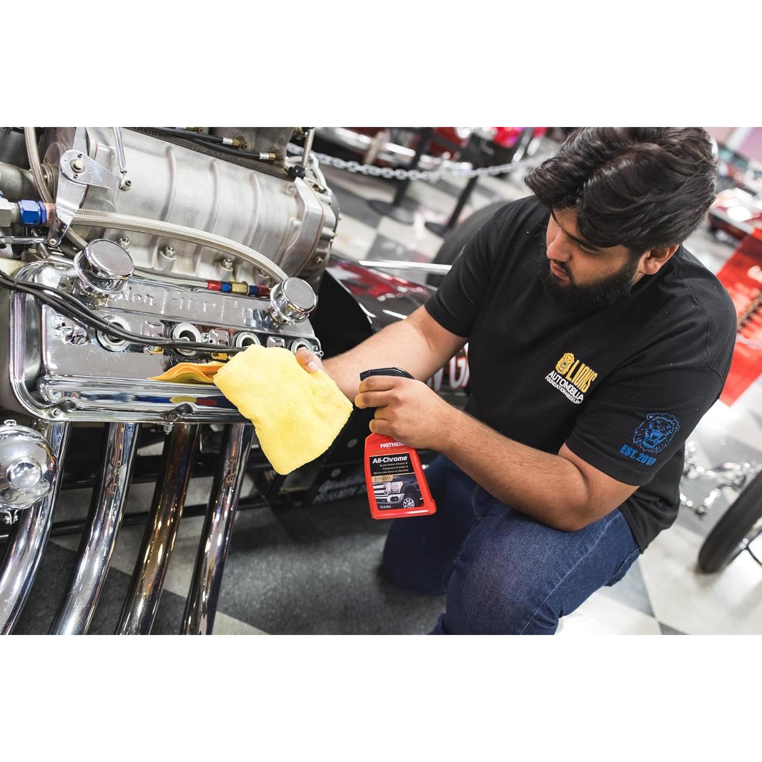 Limpiador y Pulidor de Cromo Mothers 12 oz - Brillo Protector