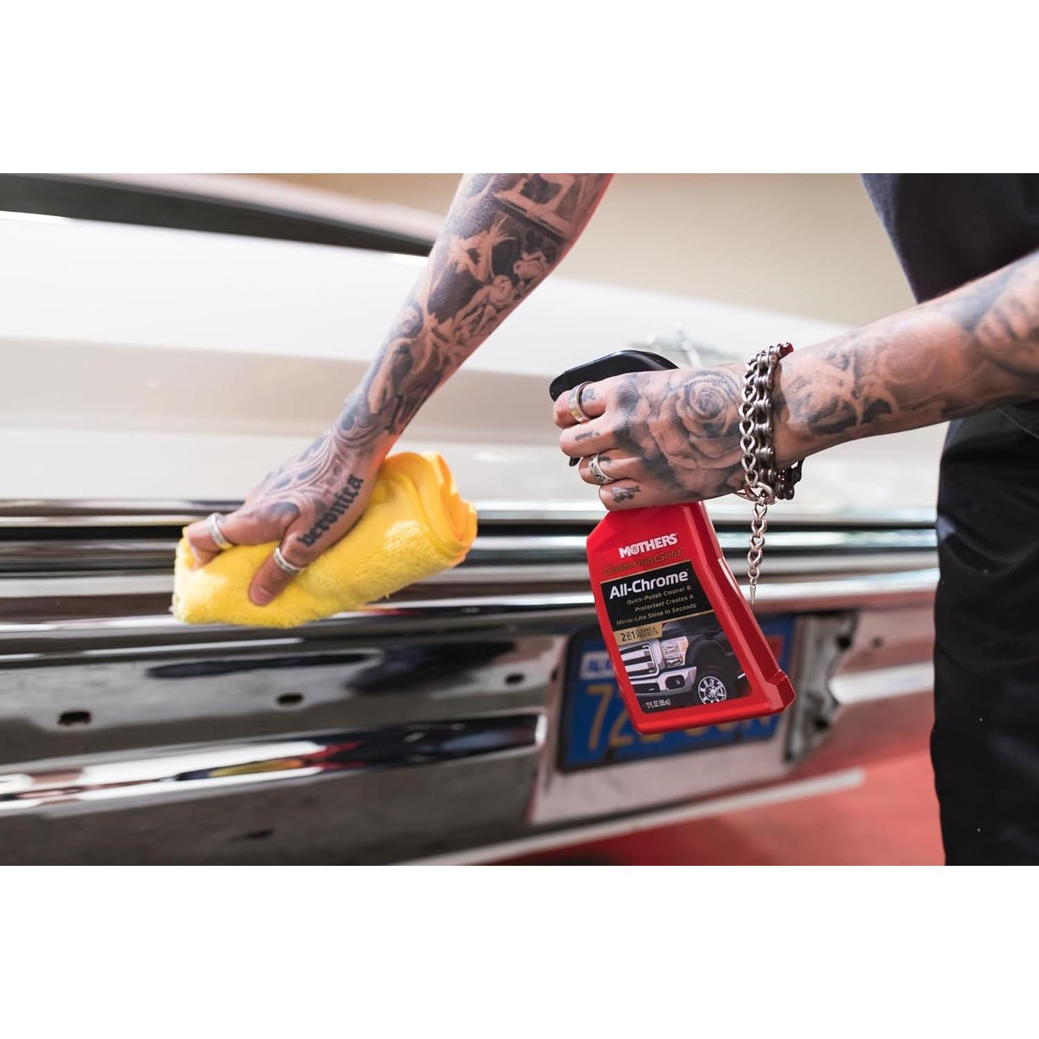 Limpiador y Pulidor de Cromo Mothers 12 oz - Brillo Protector