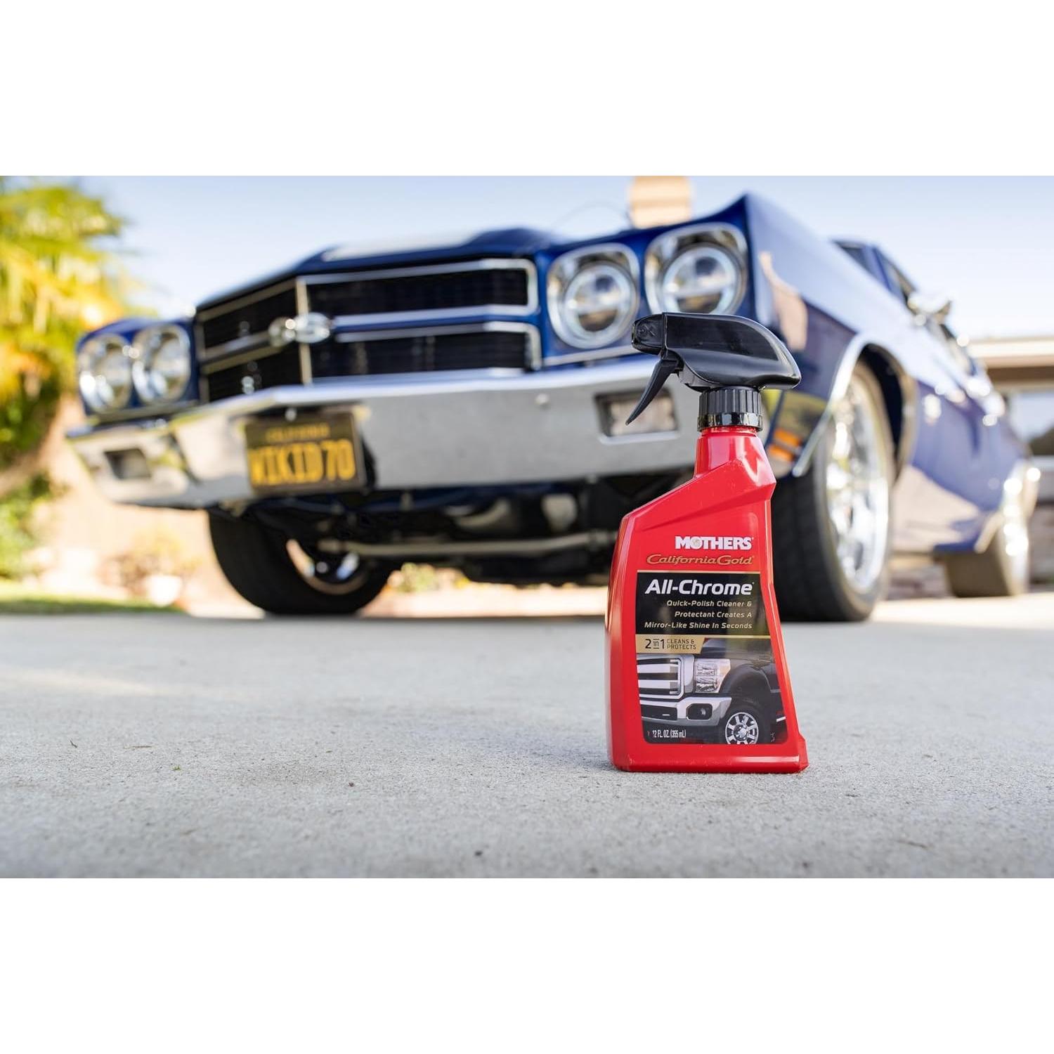 Limpiador y Pulidor de Cromo Mothers 12 oz - Brillo Protector