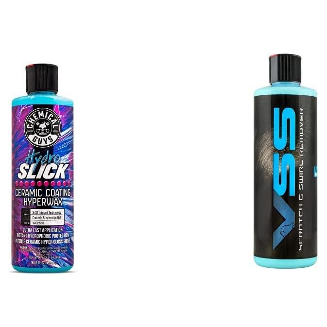 Kit HydroSlick Chemical Guys: Recubrimiento Cerámico 473ml + Removedor 473ml
