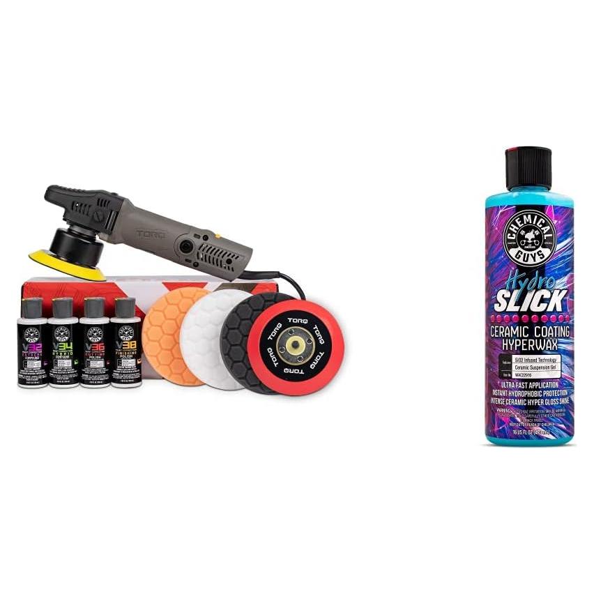 Pulidora Orbital Aleatoria Chemical Guys BUF_503X + Kit Cerámico