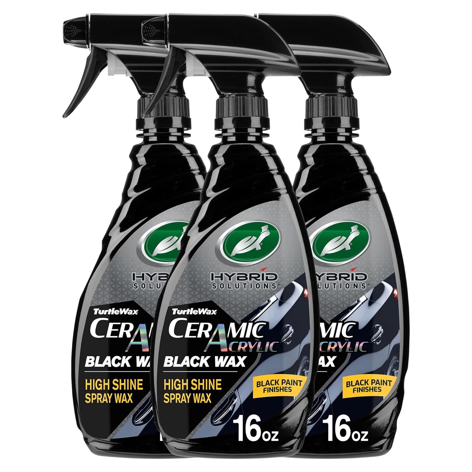 Cera Acrílica Negra Spray Turtle Wax 53893 - 3 Paquetes 16 oz