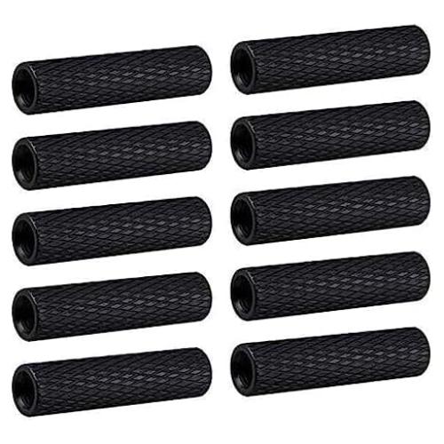 100 Pcs Separadores Estriados M3X35 RCsupplier Negro