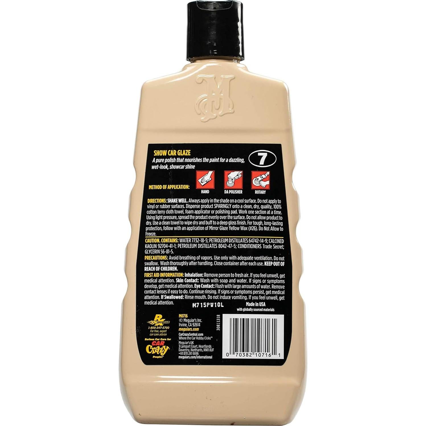 Esmalte para Show Car Glaze Meguiar's MO716 450ml Brillo Húmedo