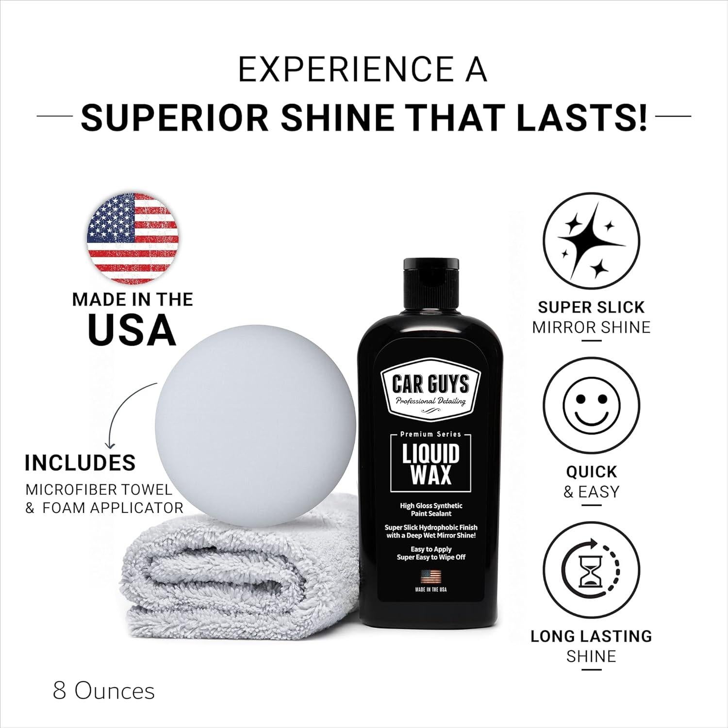 Cera Líquida CAR GUYS 8 Oz - Protección y Brillo Superior