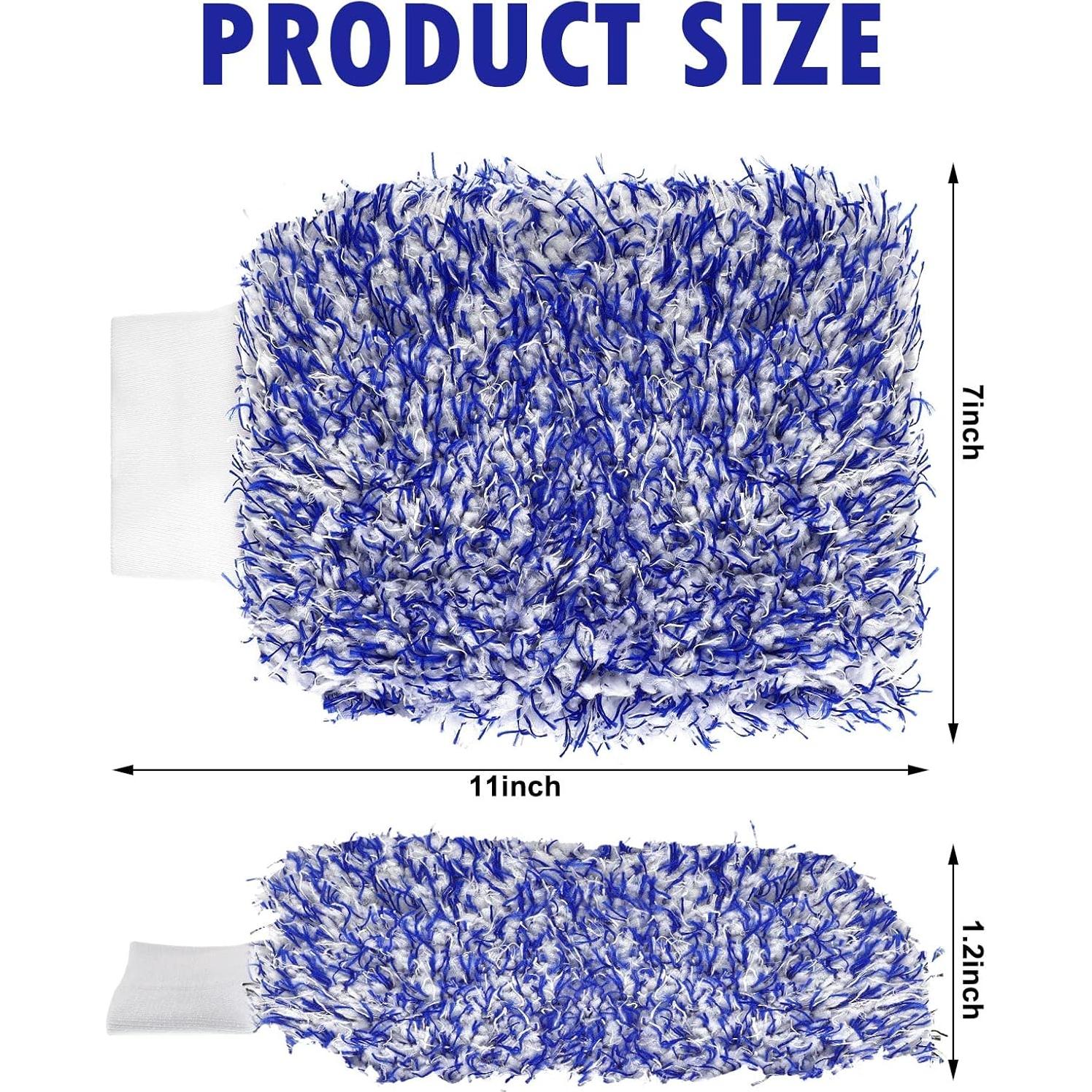 Guantes de Microfibra Tallew 5 Pcs para Lavado de Autos 18x28cm