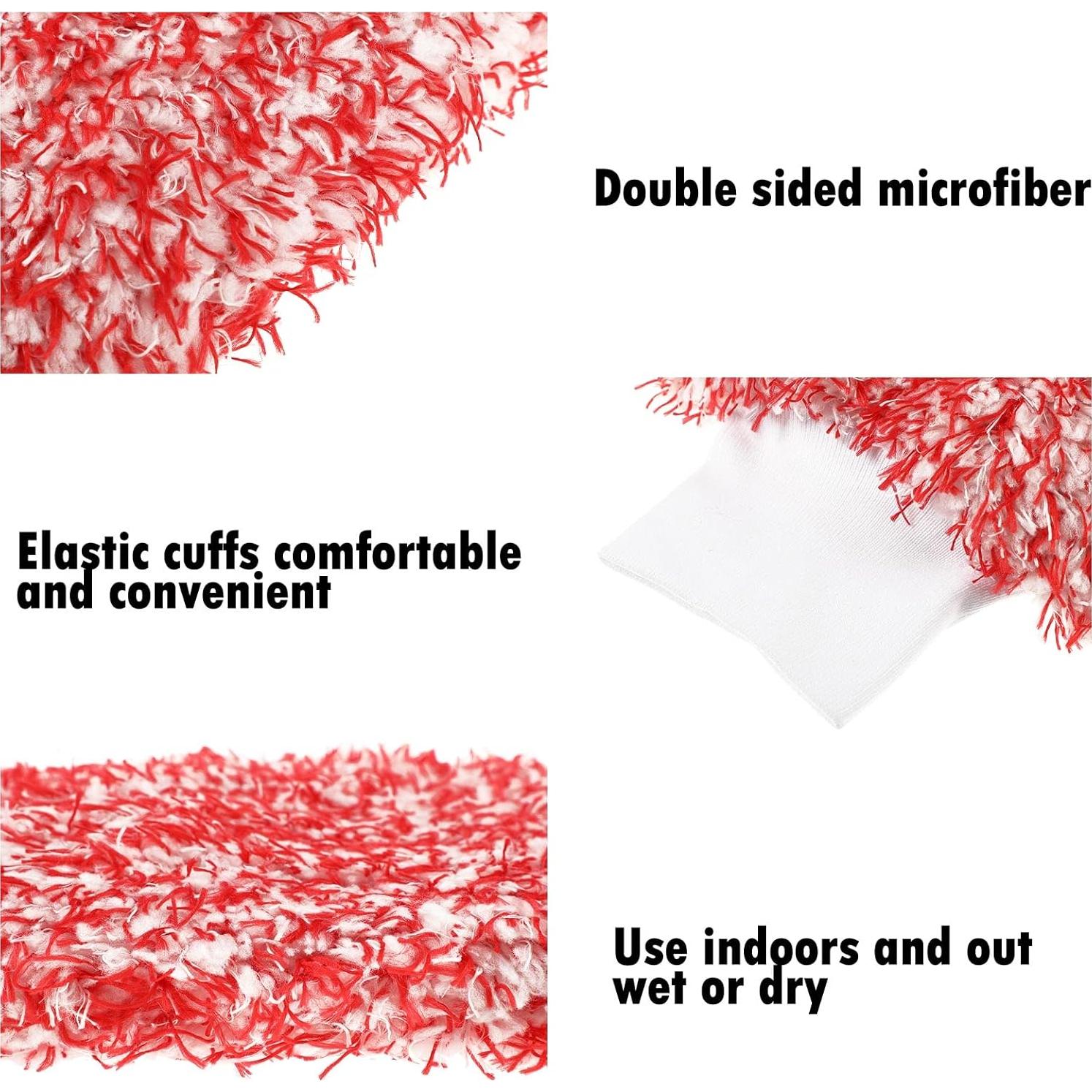 Guantes de Microfibra Tallew 5 Pcs para Lavado de Autos 18x28cm