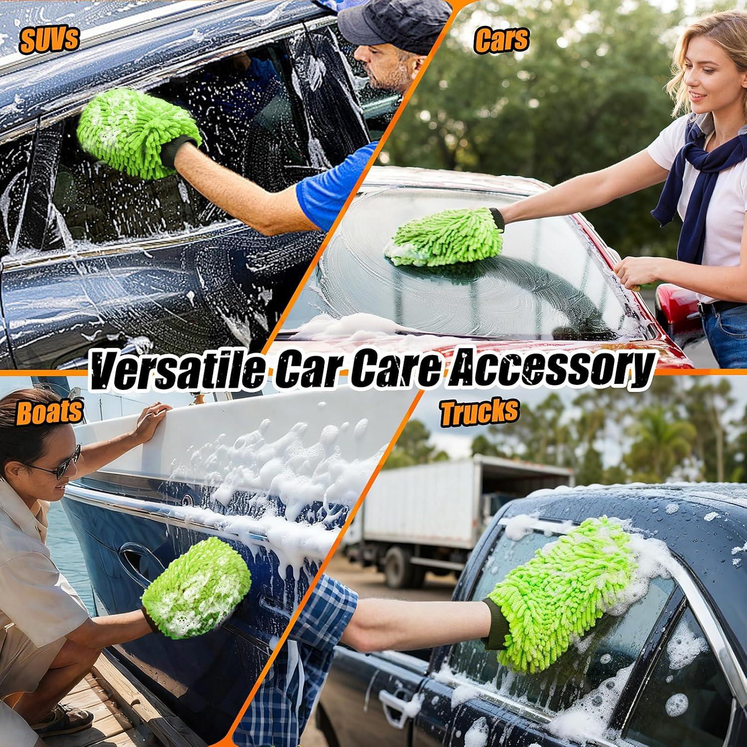 Mitón de Lavado de Autos Anelueeoo Microfibra Chenille 20x30cm