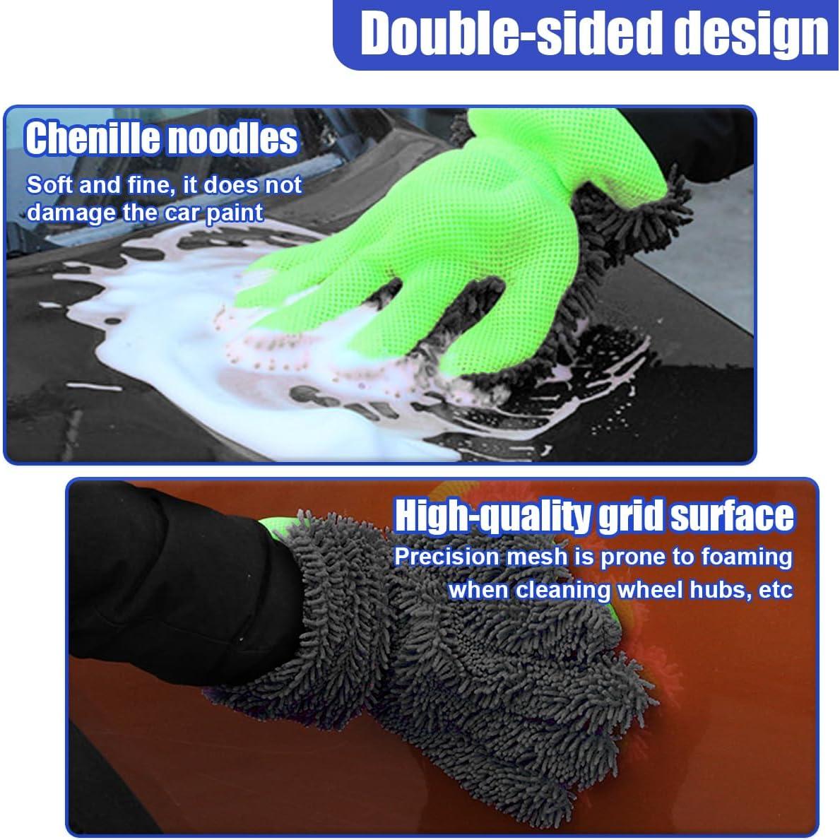 Guantes de Microfibra UHANBUT para Lavado de Autos 2 Pcs