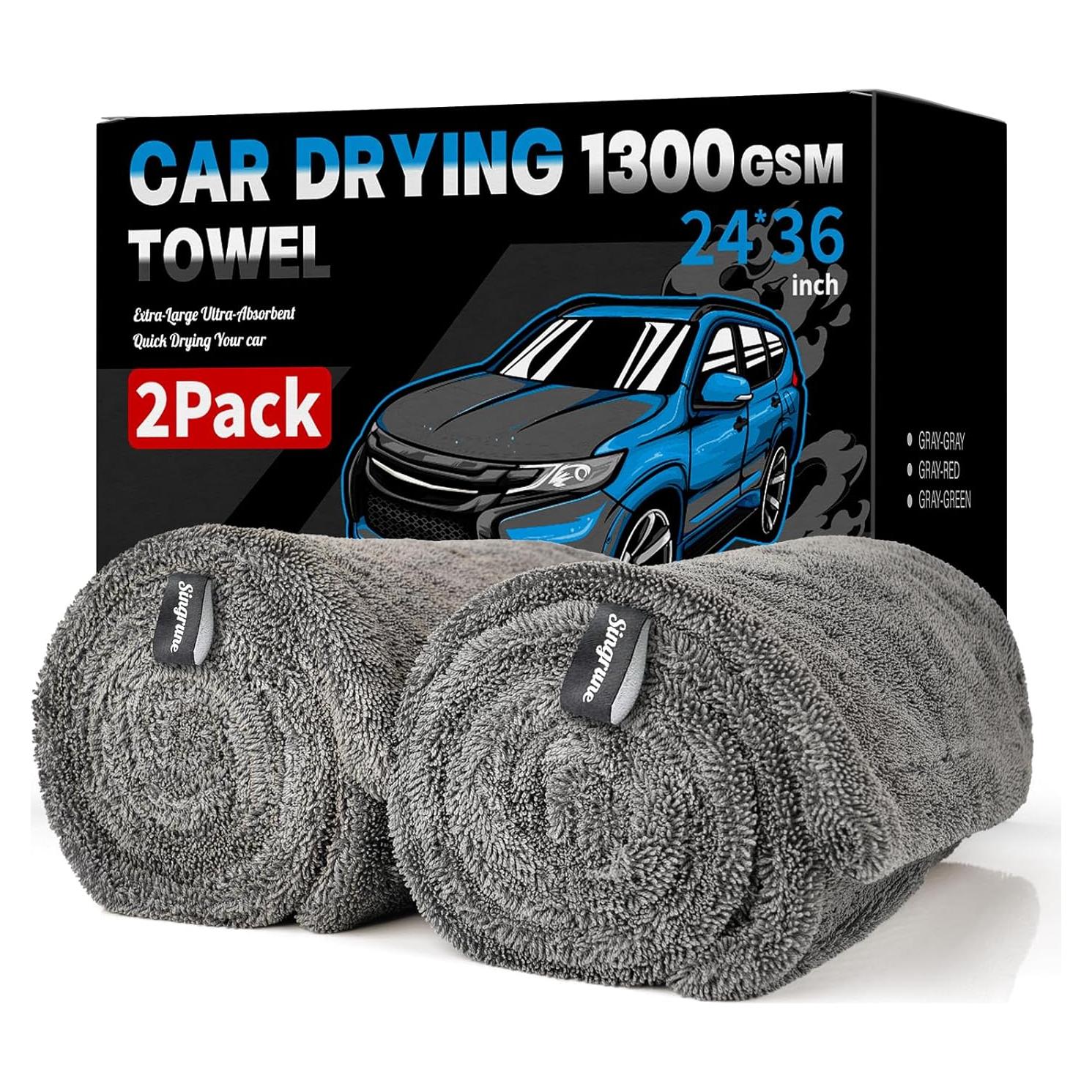 Paquete de 2 Toallas de Secado XL Singrune 1300GSM Microfibra