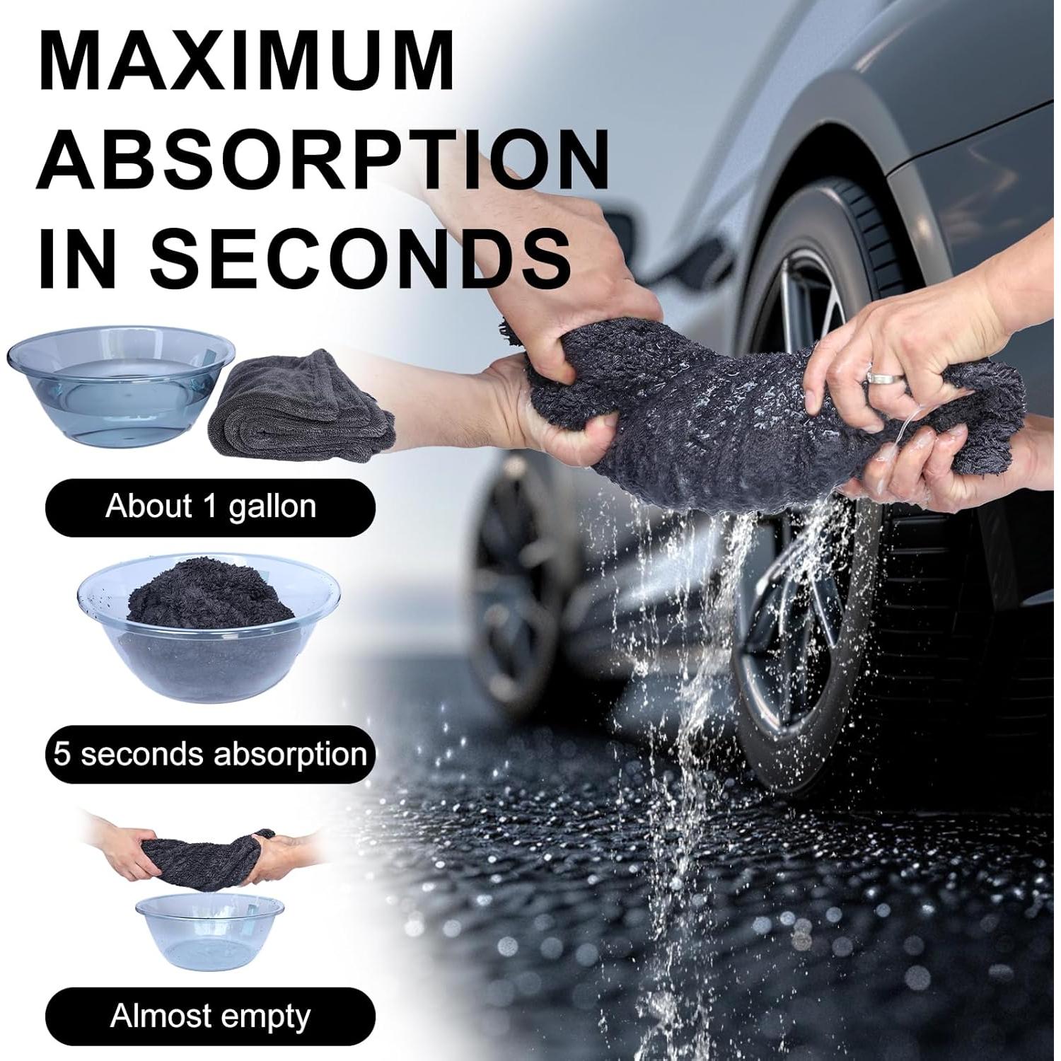 Paquete de 2 Toallas de Secado XL Singrune 1300GSM Microfibra