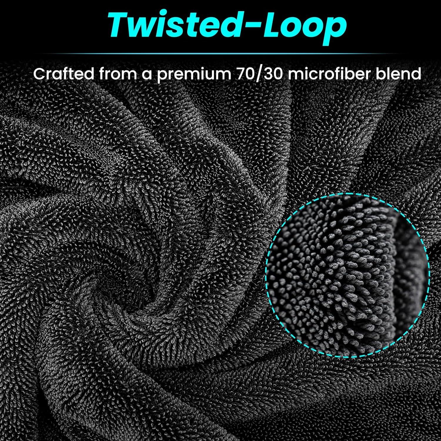 Paquete de 2 Toallas de Microfibra Mysticline 1300 GSM Extra Grande