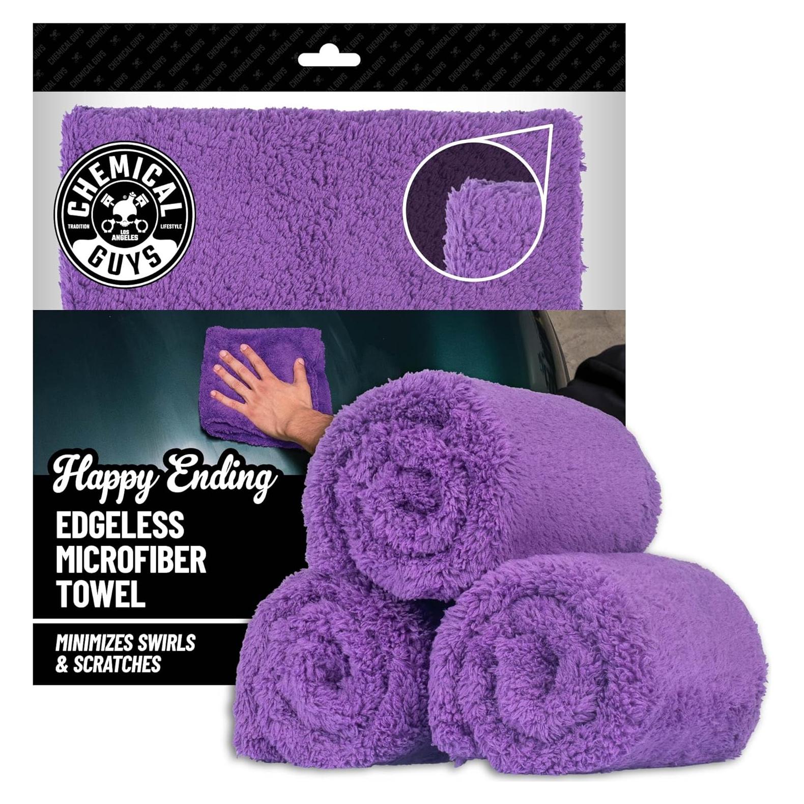 Toalla de Microfibra Ultra Suave Chemical Guys 40x40 cm Morado