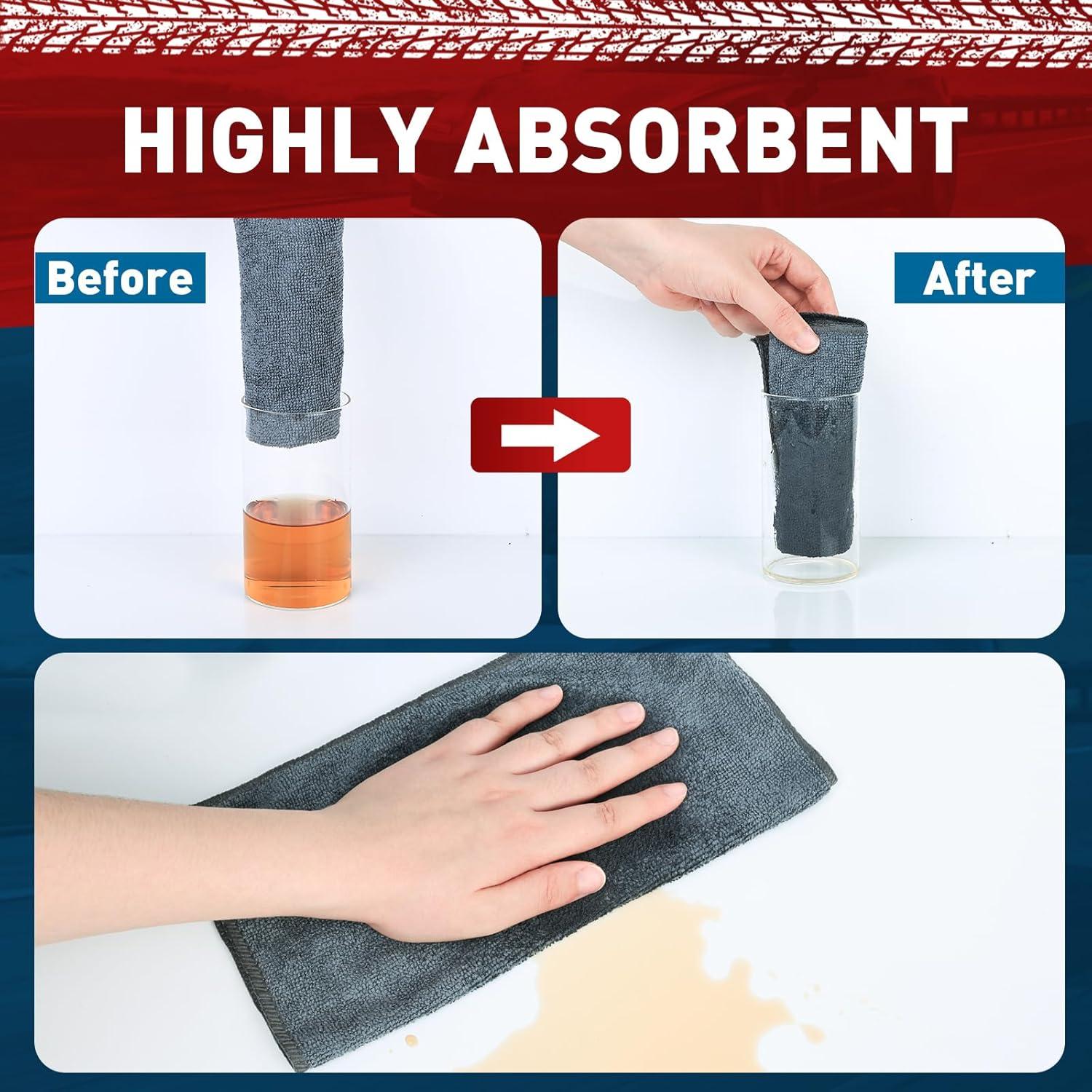 Paquete de 18 Paños de Microfibra TEAWOO 30x30 cm Gris