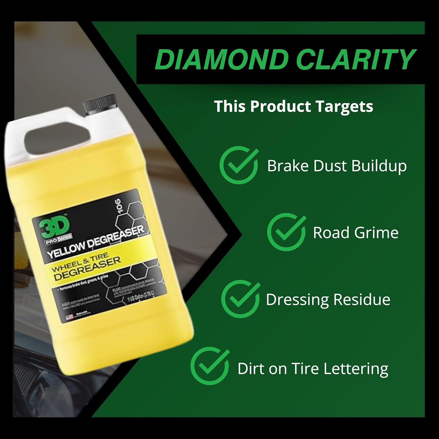 Desengrasante Amarillo 3D - Limpiador de Ruedas y Neumáticos 3.63 kg