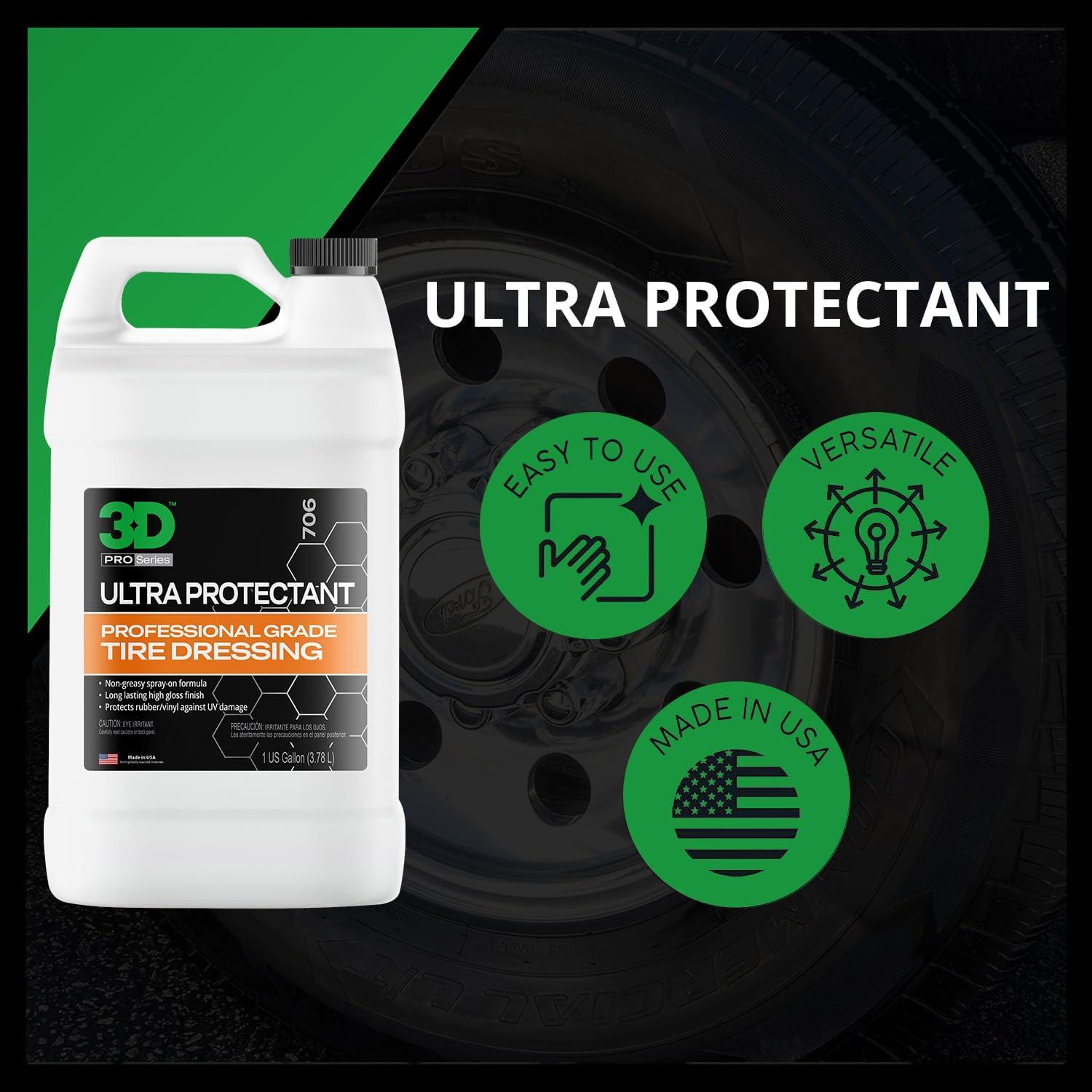 3D Ultra Protectant Spray 1 Galón - Brillo y Protección UV